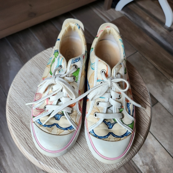 COACH Canvas Sneakers SIZE 6.5 M - Picture 1 of 8
